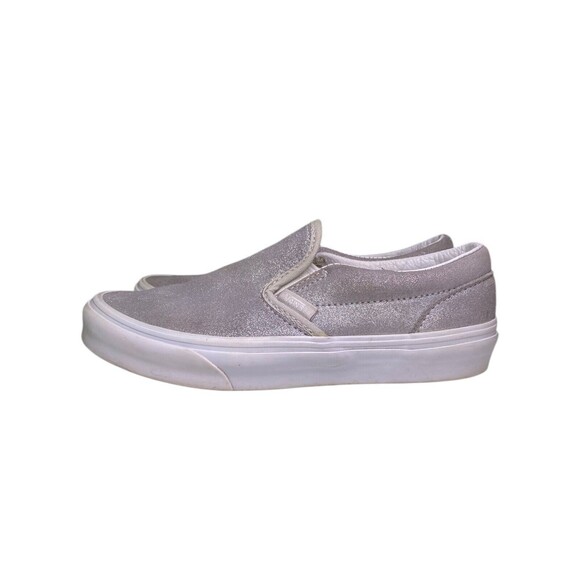 Vans Classic Slip On Silver Shoes With Box Kids Size 3.5 - Picture 10 of 16
